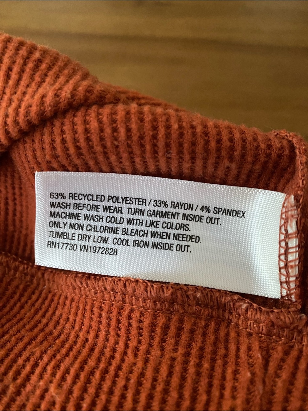 Rust Waffle Knit Baby Two-Piece Set - Picture 5 of 5